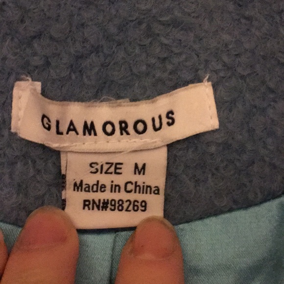 Blue wool/poly blend coat from Nasty Gal - Picture 4 of 4